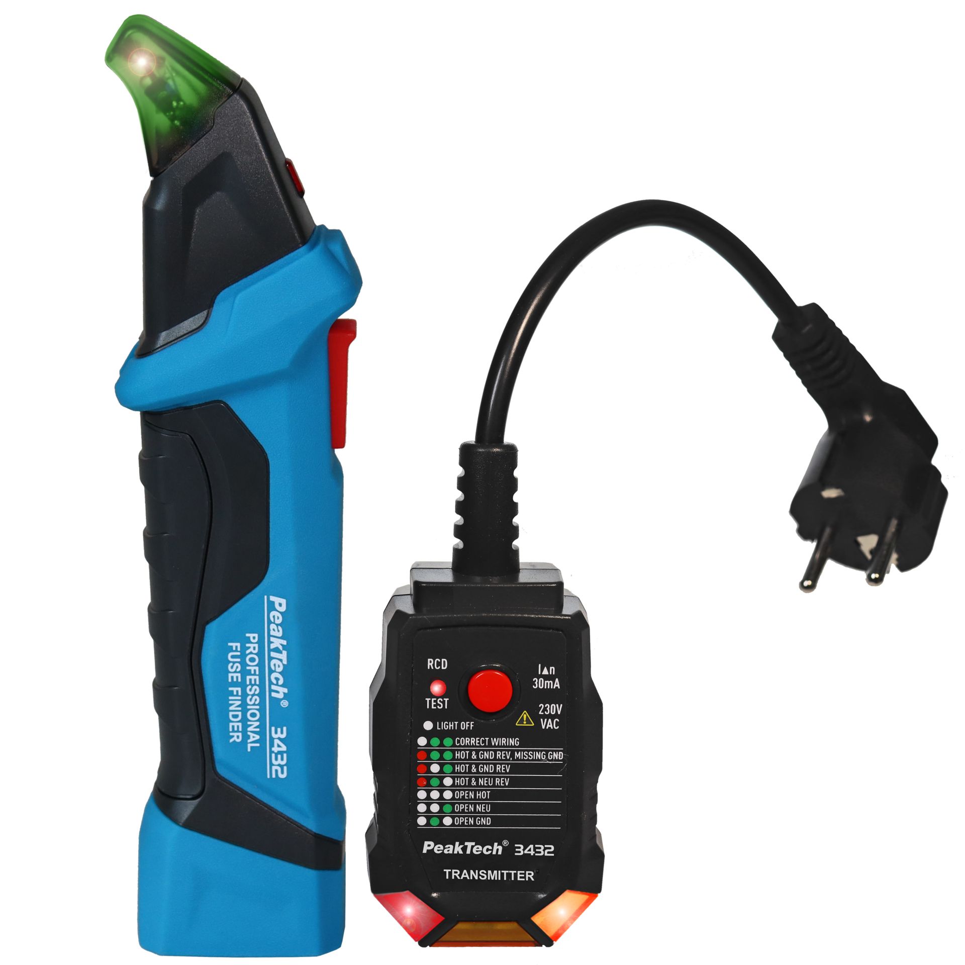 PeakTech P 3432 Fuse finder with RCD tester