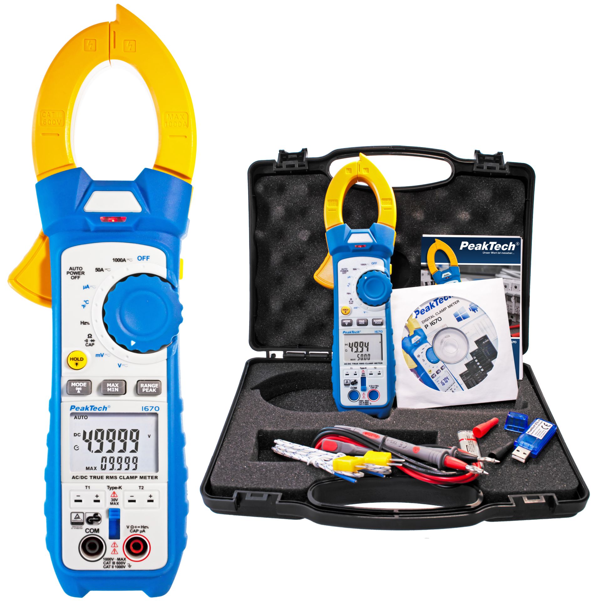 PeakTech P 1670 TrueRMS Clamp Meter