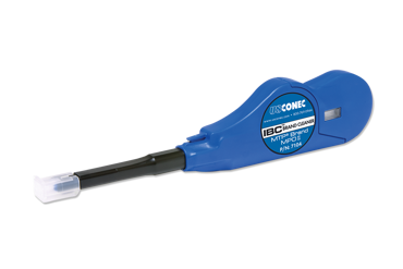 US Conec IBC™ Brand Cleaner MPO II cleans MPO/MTP® connectors with 8/12/24 fibers, suitable for both flat and angled MT ferrules, providing over 525 cleanings per unit